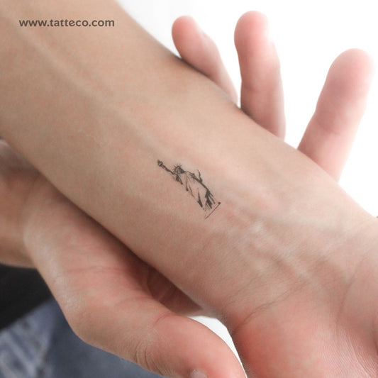 Small Statue of Liberty Statue Temporary Tattoo - Set of 3