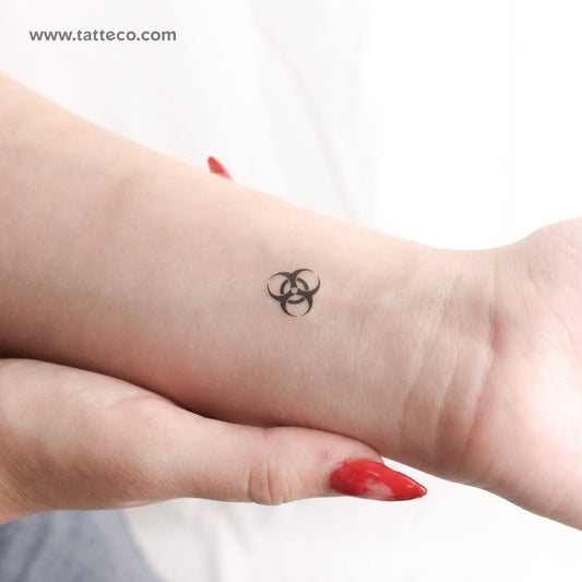 Tatuaje temporal de riesgo biológico (juego de 3)