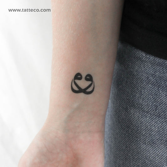 Tatuaje temporal doble waw árabe - Juego de 3