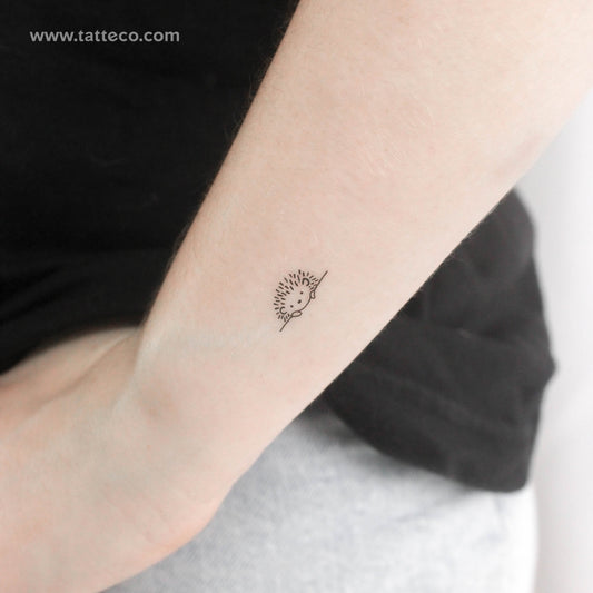 Curious Hedgehog Temporary Tattoo - Set of 3