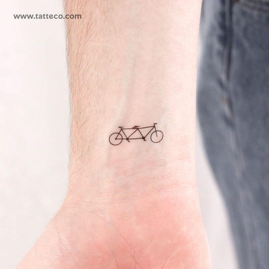 Tandem Bike Temporary Tattoo - Set of 3