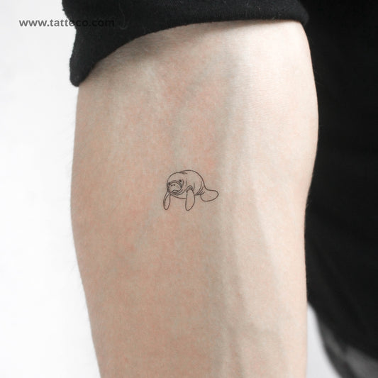 Small Manatee Temporary Tattoo - Set of 3
