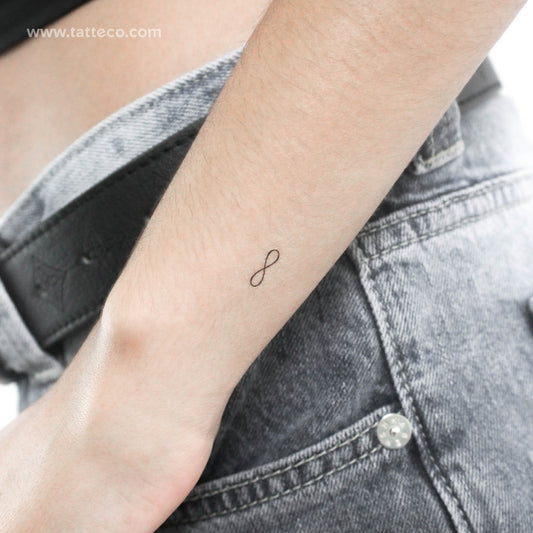 Tiny Infinity Symbol Temporary Tattoo - Set of 3