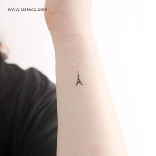 Tiny Eiffel Tower Temporary Tattoo - Set of 3
