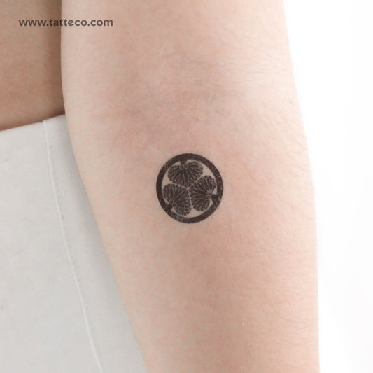 Tatuaje temporal de malvarrosa - Juego de 3