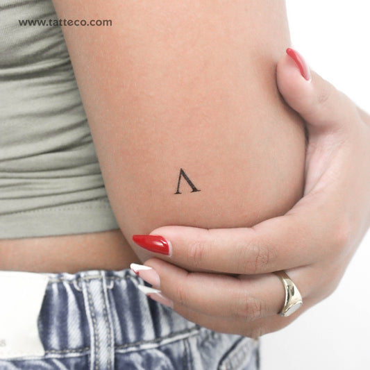 Tatuaje temporal de lambda mayúscula (juego de 3)