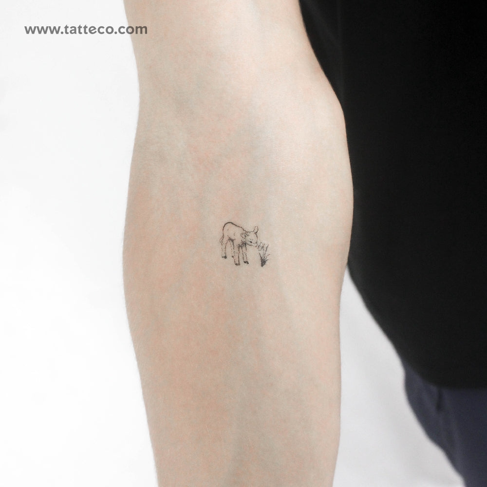 Little Lamb Temporary Tattoo - Set of 3, image size:1000x1000