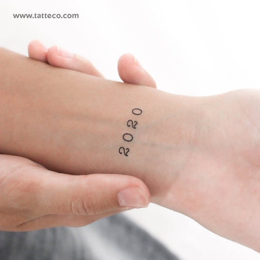 2020 Temporary Tattoo - Set of 3