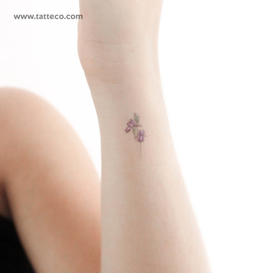 Small Iris By Mini Lau Temporary Tattoo - Set of 3