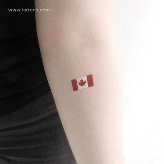 Tatuaje temporal de la bandera de Canadá (juego de 3)