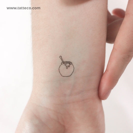 Tatuaje temporal de tarro de miel pequeño - Juego de 3