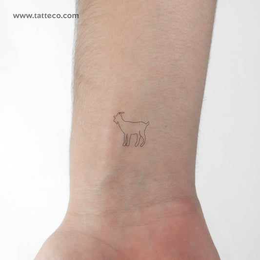 Tatuaje temporal de cabra pequeña - Juego de 3