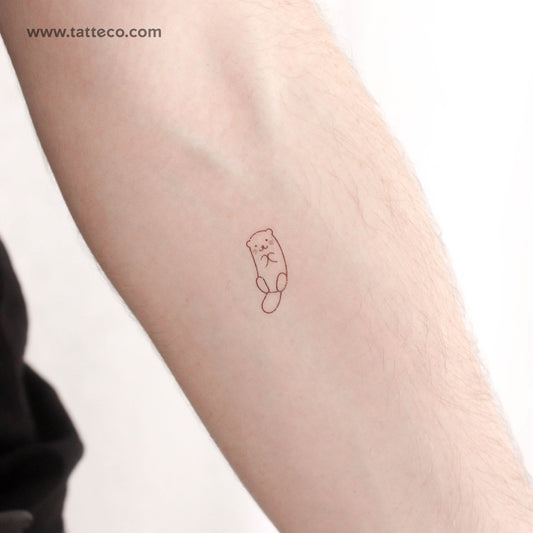 Otter Temporary Tattoo - Set of 3