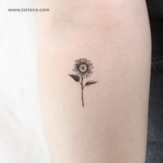 Tatuaje temporal de girasol - Juego de 3