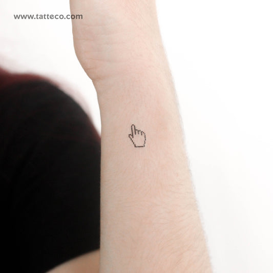 Tatuaje temporal de cursor de puntero pixelado (juego de 3)