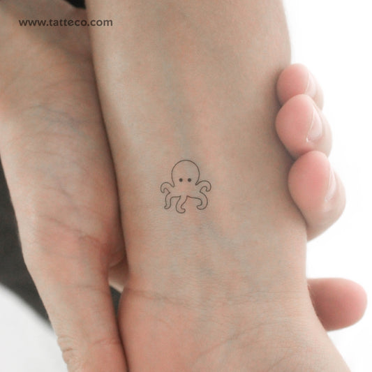 Little Octopus Temporary Tattoo - Set of 3