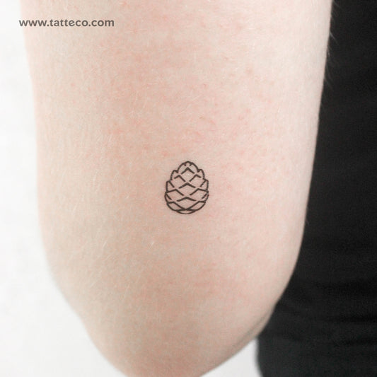 Tiny Pinecone Temporary Tattoo - Set of 3