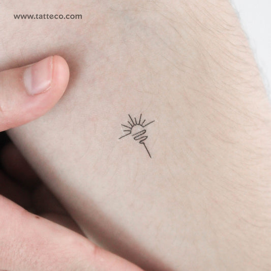 Minimalist Sea Sunrise Temporary Tattoo - Set of 3