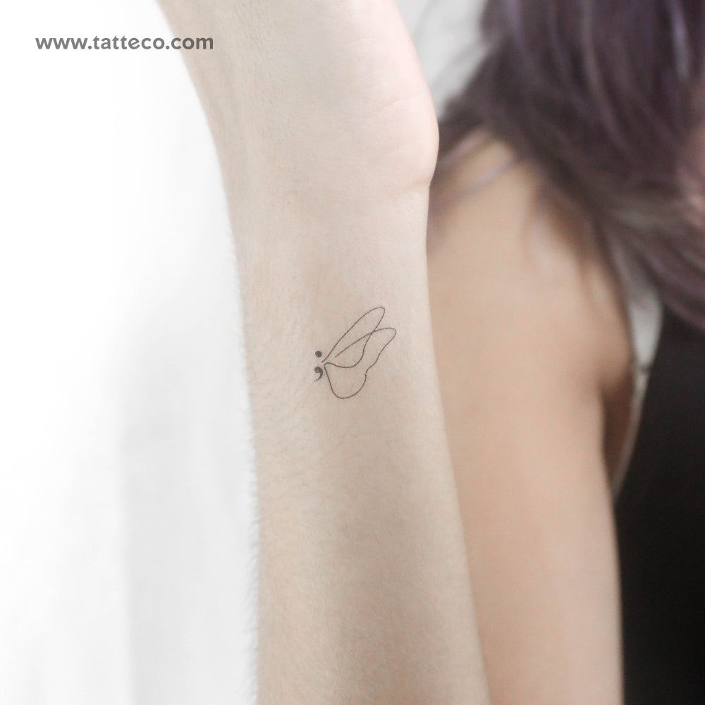 Semicolon and Butterfly Tattoo Meaning