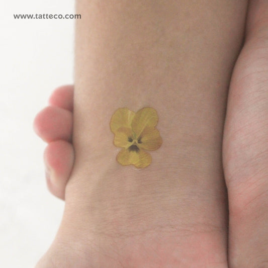 Tatuaje temporal de pensamiento amarillo - Juego de 3