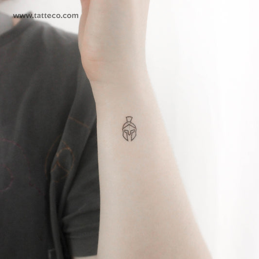 Tatuaje temporal de casco espartano pequeño (juego de 3)