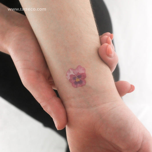 Tatuaje temporal de pensamiento rosa - Juego de 3