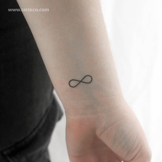 Tatuaje temporal del símbolo del infinito en negrita - Juego de 3