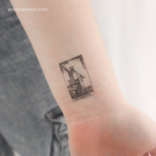 Little The Magician Tarot Card Temporary Tattoo - Set of 3