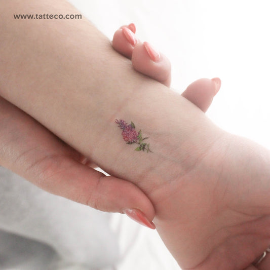 Small Lilac Temporary Tattoo - Set of 3