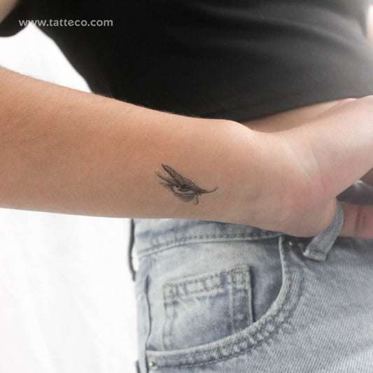 Tatuaje temporal de un pequeño ángel caído llorando (juego de 3)