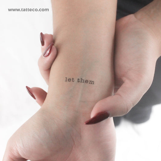 Tatuaje temporal "Máquina de escribir" - Juego de 3