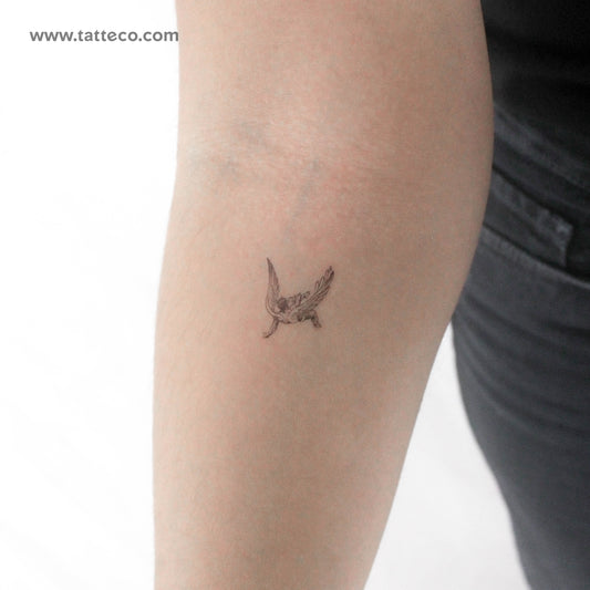 Small Falling Angel Temporary Tattoo - Set of 3