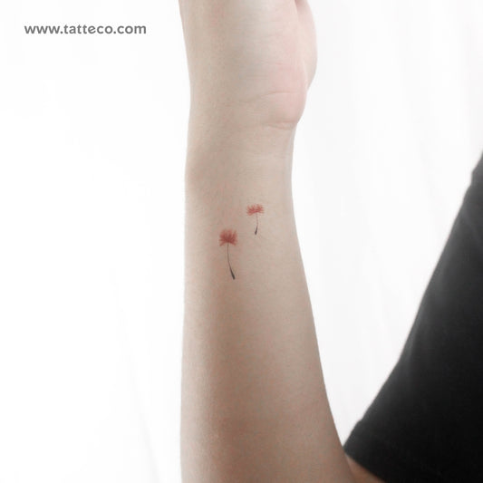 Tatuaje temporal de dos semillas de diente de león (juego de 3)