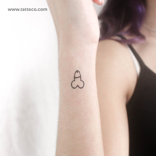Tatuaje temporal de pene pequeño - Juego de 3