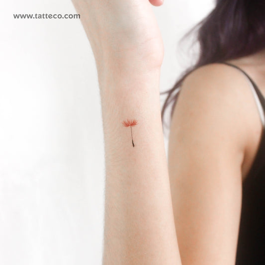 Tatuaje temporal de semilla de diente de león rojo (juego de 3)