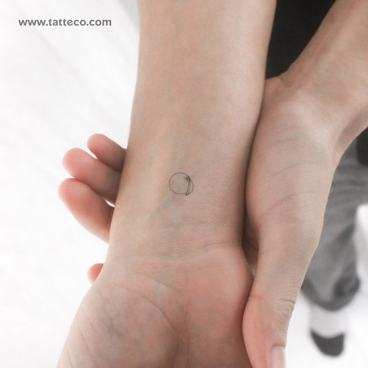 Tiny Orange Temporary Tattoo - Set of 3