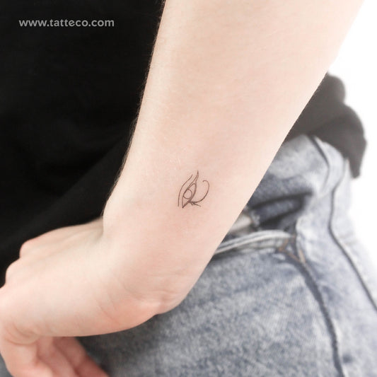 Tatuaje temporal del ojo de Horus de línea fina (juego de 3)