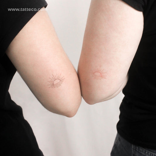 Tatuajes temporales de atardeceres a juego de Jakenowicz