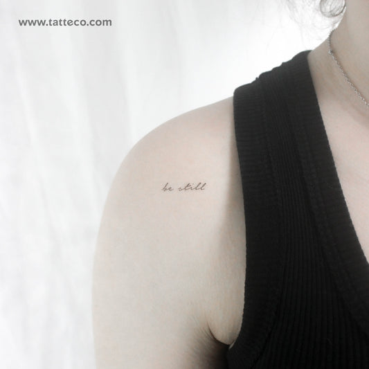 Tatuaje temporal "Be Still" - Juego de 3