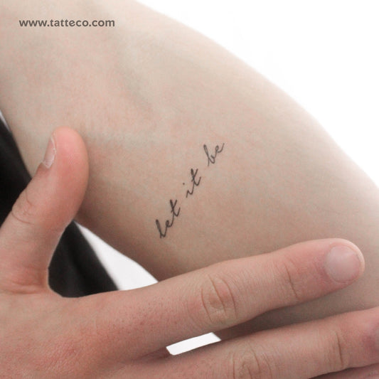 Tatuaje temporal "Let It Be" - Juego de 3