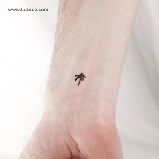 Tiny Palm Tree Temporary Tattoo - Set of 3
