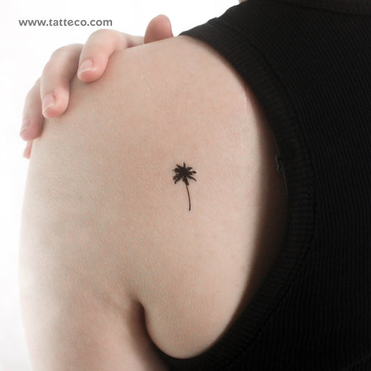 Tatuaje temporal de palmera pequeña (juego de 3)