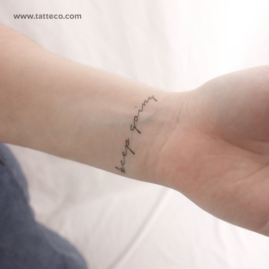 Tatuaje temporal "Sigue adelante" - Juego de 3