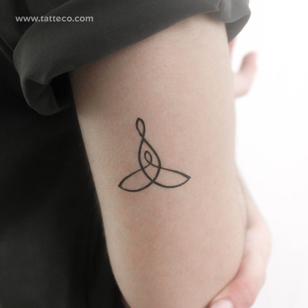 Fine Line Butterfly Crescent Temporary Tattoo (set of 3) - Etsy, image size:1000x1000