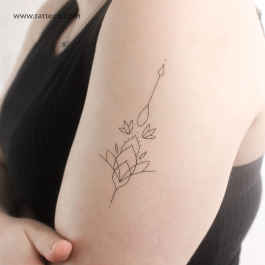Tatuaje temporal de loto ornamental de 1991.ink (juego de 3)
