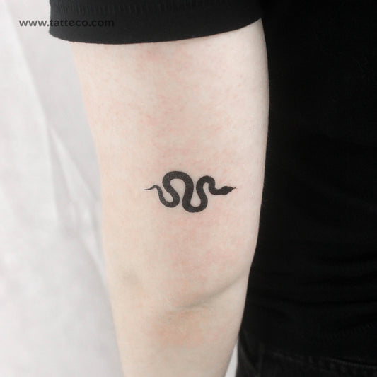 Black Snake Temporary Tattoo - Set of 3