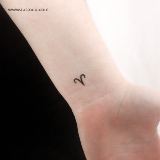 Tatuaje temporal del símbolo del zodiaco Aries - Juego de 3
