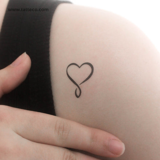 Tatuaje temporal de corazón infinito - Juego de 3