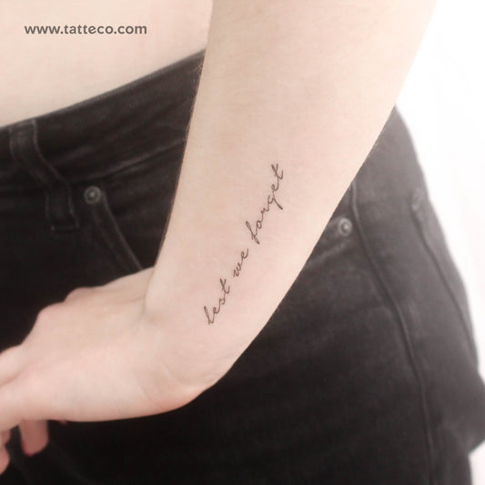 Tatuaje temporal "No lo olvidemos" - Juego de 3