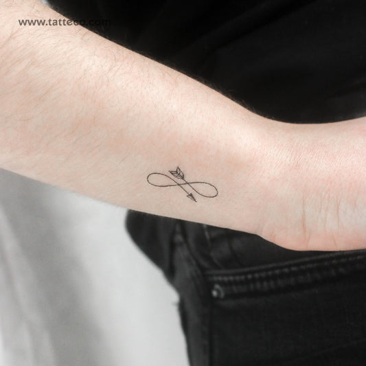 Tatuaje temporal de flecha infinita pequeña (juego de 3)